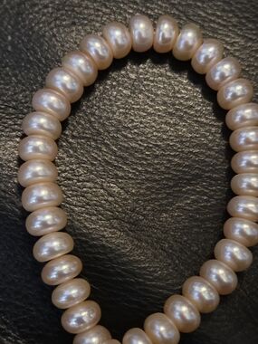 Genuine Freshwater Mabe-Style Pearl Necklace Sterling Silver 925 Hallmark N